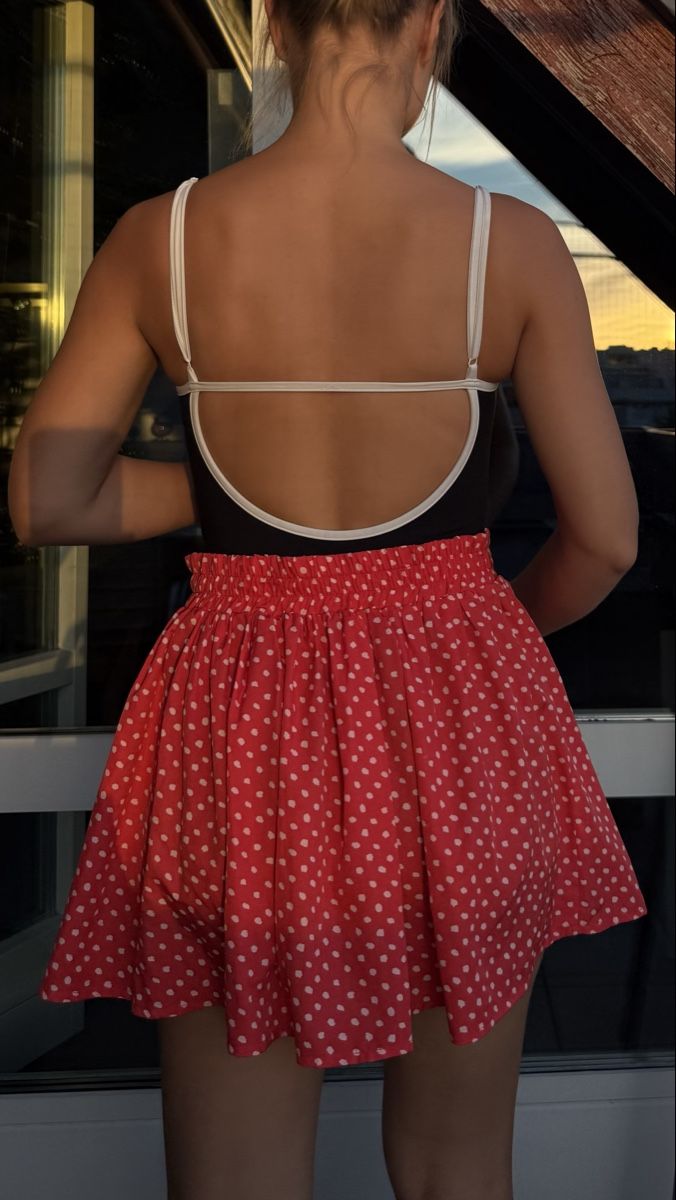 Mango Gonne: Mini skirt red with white dots - size S – Nuovo (secondo la descrizione) da Zürich venduto da eli_t8nw 4