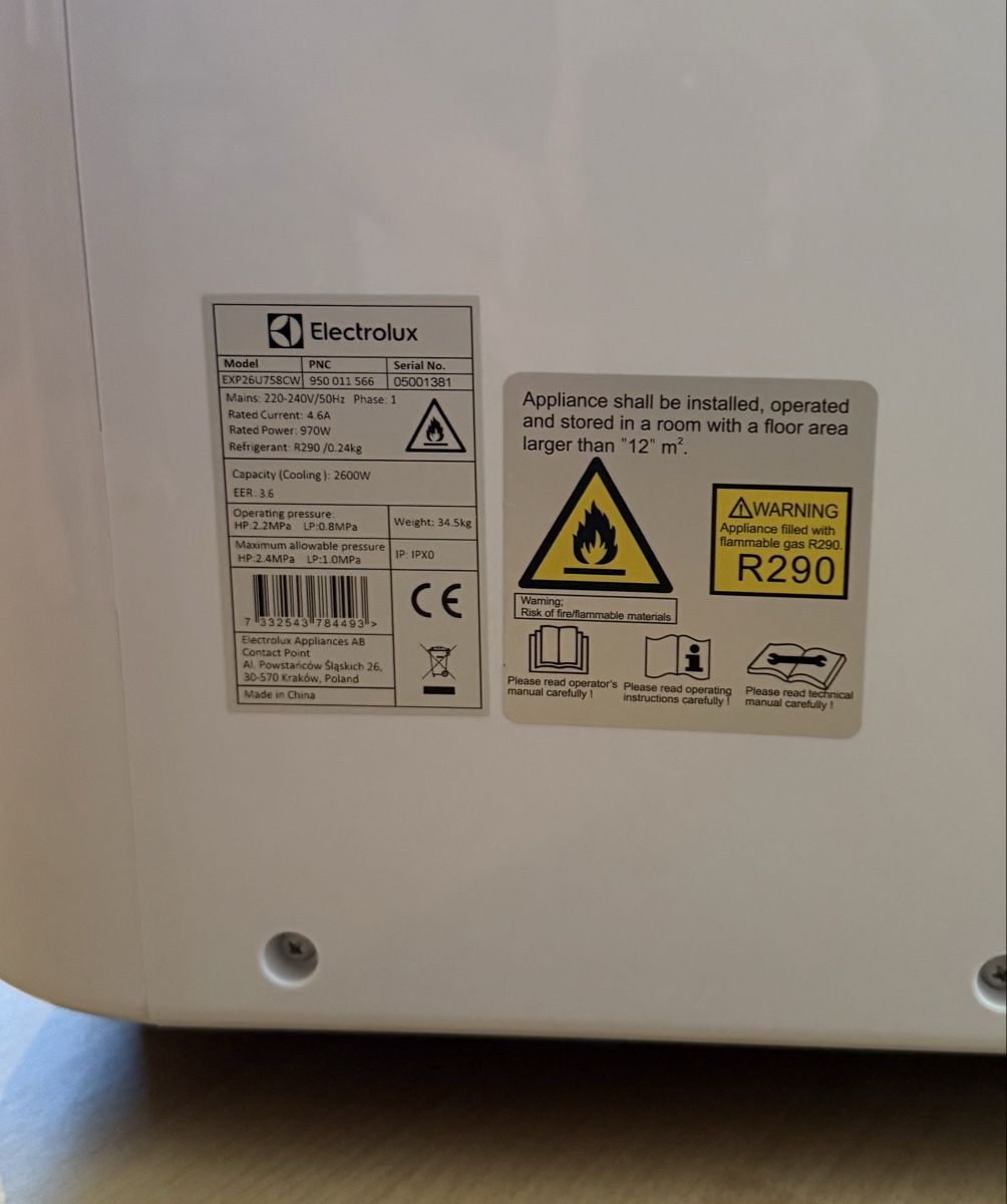 Electrolux Condizionatori: Electrolux ChillFlex Pro Gold - Mobile Klimaanlage – Usato da Zürich venduto da doncan94 3