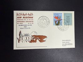 Air Algérie Erstflugbrief Annaba-Genf 1978