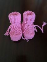 Finkli / Babyfinkli handgestrickt dunkelrosa