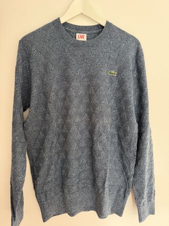 Lacoste Live Pullover blau Baumwolle Grösse 5 neuwertig
