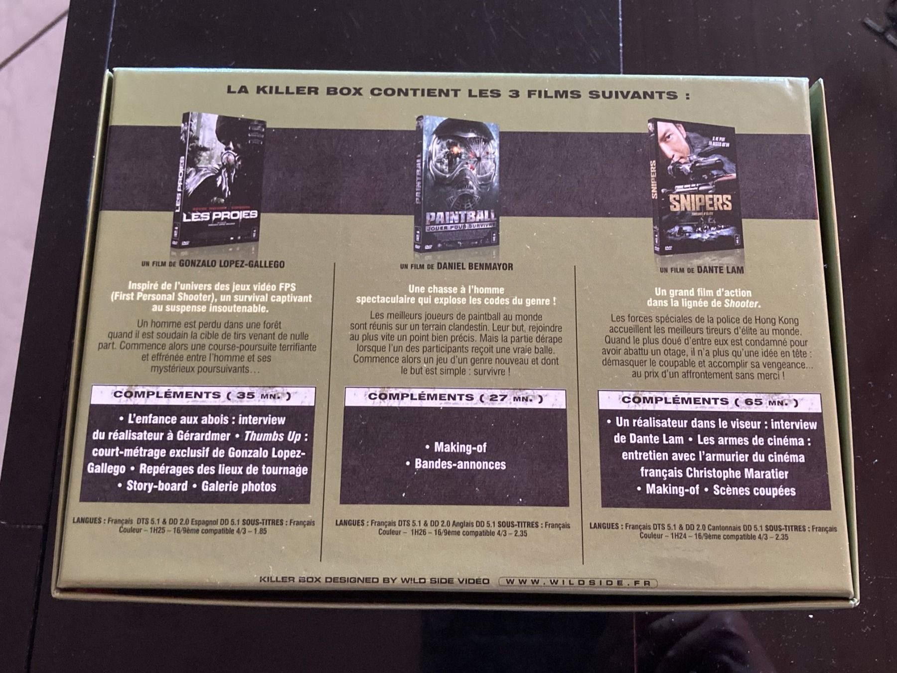 Tutti i DVDs: Coffret DVD Killer Box - 3 Films – Usato da Bassecourt venduto da CALUMET-X 1