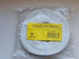 Câble Ethernet Swisscom 10m Gigabit, neuf emballé.