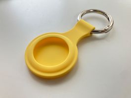 Schlüsselanhänger, AirTag Hülle, Air Tag Hülle, gelb (!)