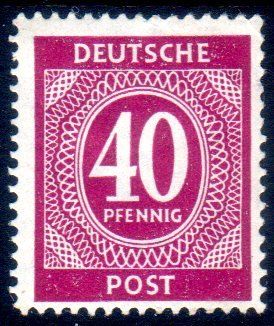 Tutti i francobolli: 1946 DEUTSCHE POST ZIFFER ** POSTFRISCH ** - MA141 – Nuovo (secondo la descrizione) da Losone venduto da EM2019