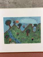 Original Xavier Oil Painting - River Landscape Scene