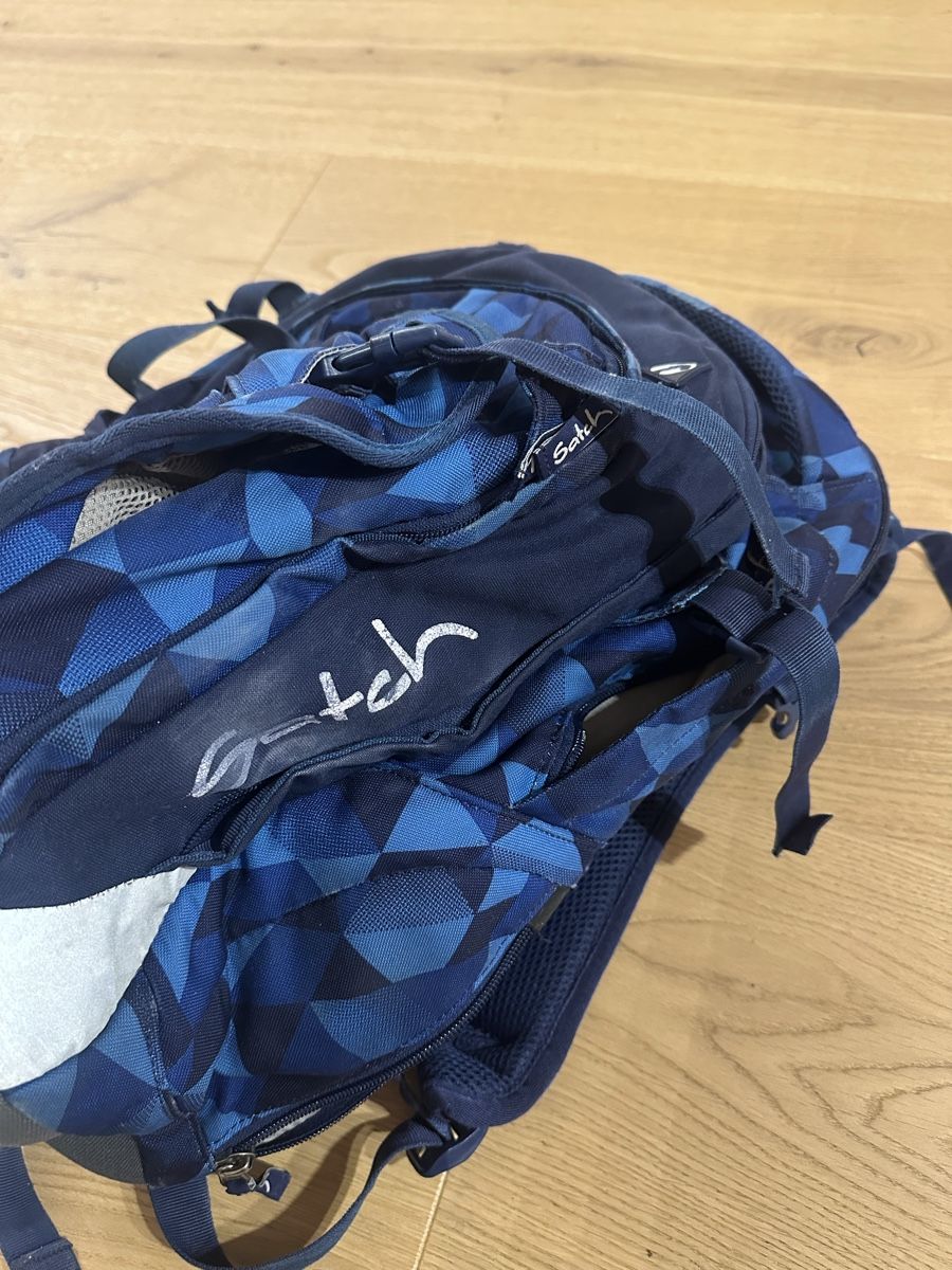 Satch Zaini: Satch Rucksack blau gemustert oft gebraucht – Usato da Regensberg venduto da Chura 2