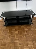 Glas TV-Möbel schwarz Metall Chrom guter Zustand