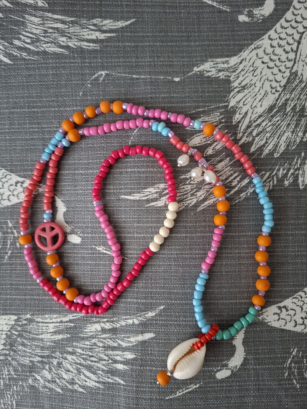 Ketten: Boho Kette Muschelkette Kauri Peace  – Neu (gemäss Beschreibung) aus Remetschwil von littleredboots 4