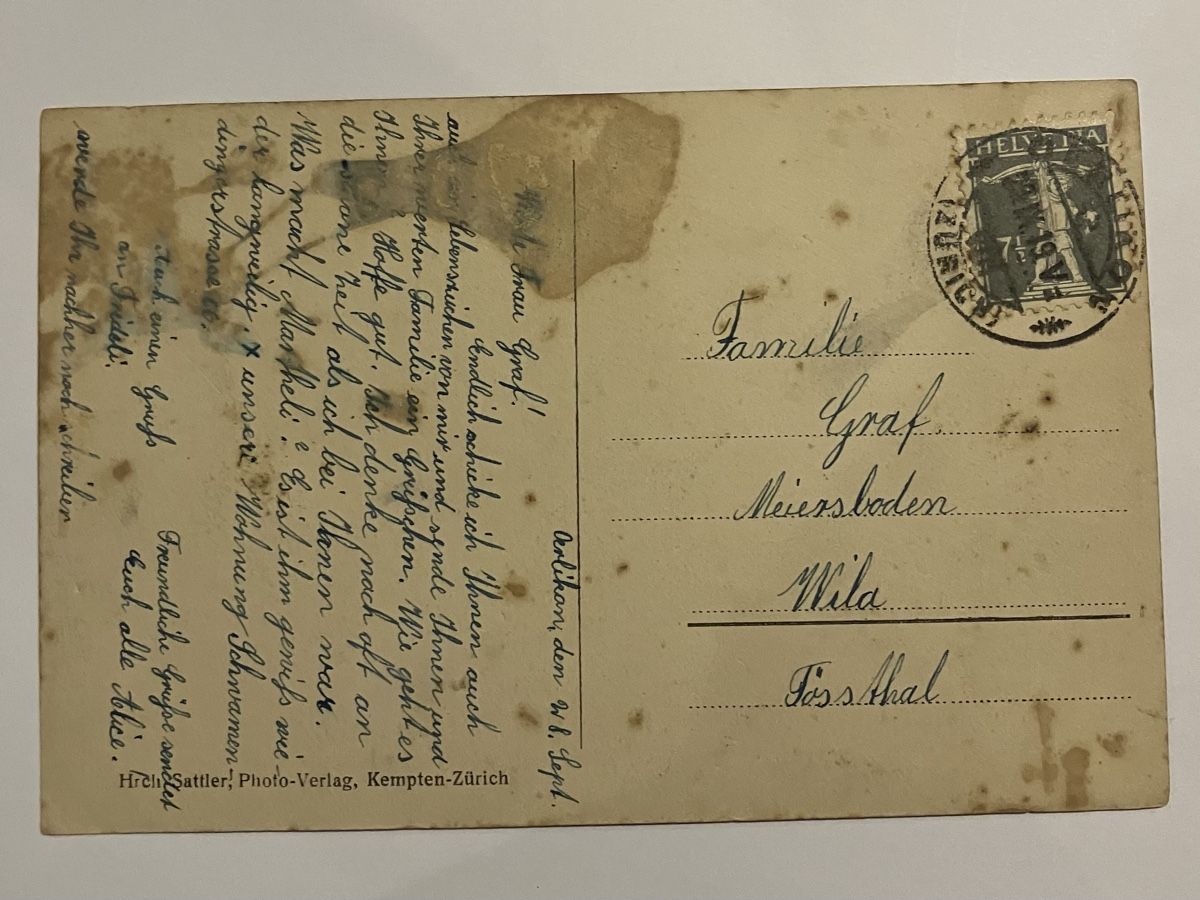 Cartoline postali: Ansichtskarte Oerlikon, Zürich – Usato da Bauma venduto da Baumer71 1