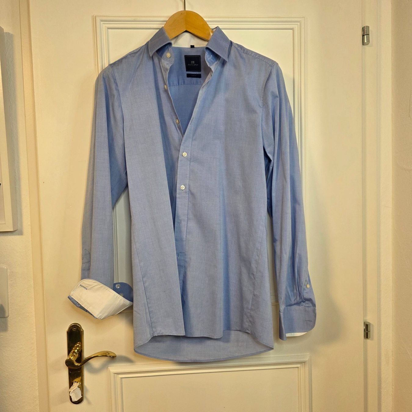 Camicie: Christian Berg Slim Fit Hemd Hellblau Gr. 40 – Usato da Wald ZH venduto da CapLux