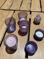 7-teilieges teelichter serie violett