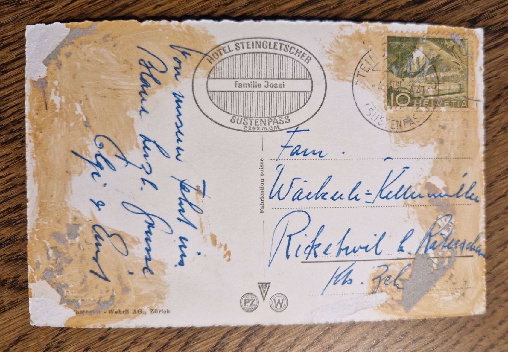 Ansichtskarten: Sustenstrasse, Oldtimer Postauto 1952 – Gebraucht aus Ebikon von Donar50 2