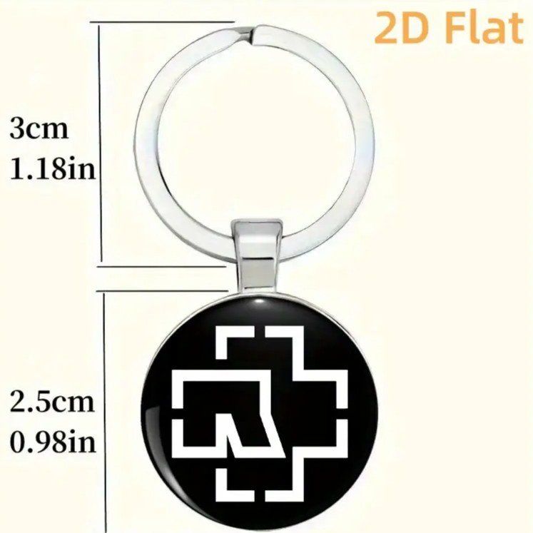 Porte-Clés Rammstein Logo Gris – Accessoire Officiel Groupe Rock Allemand