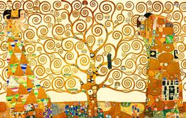 Gustav Klimt - "Tree of Life"(Lebensbaum) Leinwandbild 60x90