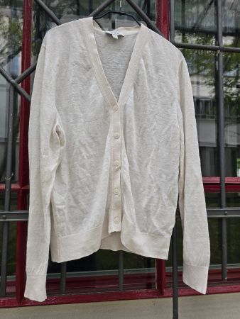 Kleidung: Cardigan Leinen weiss COS (S)
