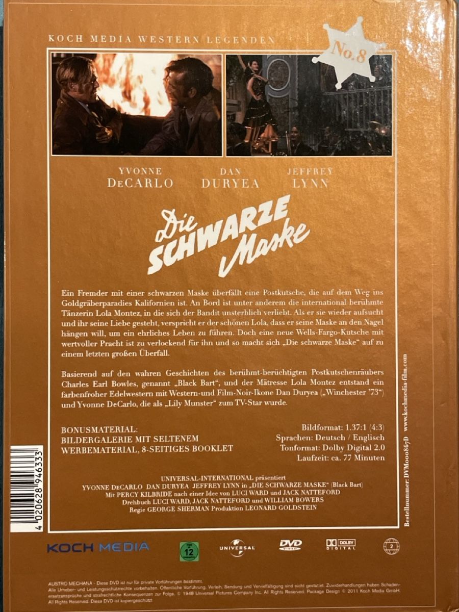 Tutti i DVDs: Die schwarze Maske (1948) – Usato da Waldenburg venduto da Mimily33 1
