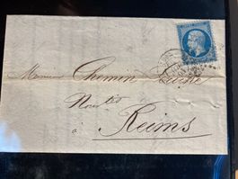 Frankreich 1865 Faltbrief Paris Reims Rechnung Empire F 20c