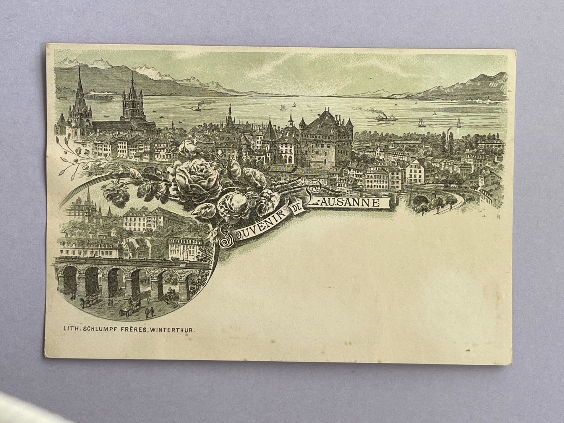 Cartoline postali: Souvenir de Lausanne - Lithographie – Usato da Steg VS venduto da _vinci_