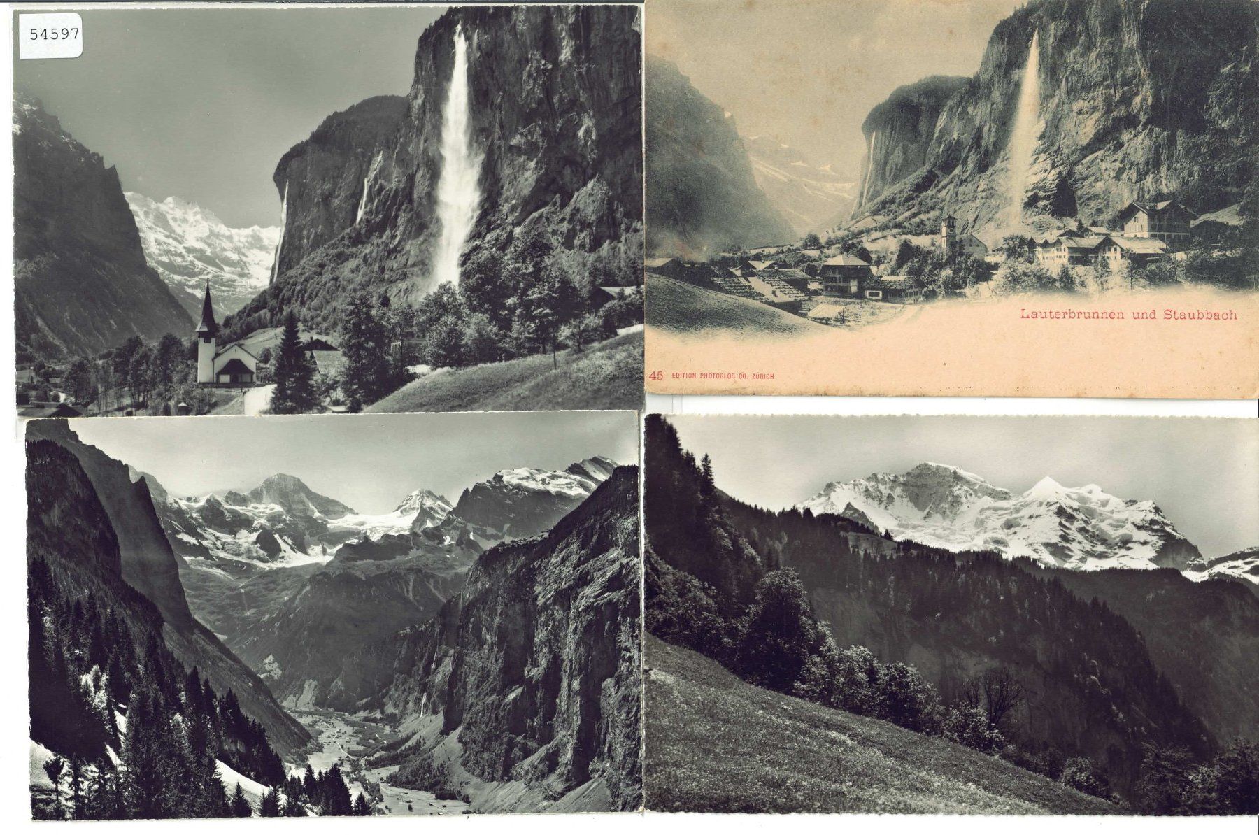 Cartoline postali: 4 AK - Lauterbrunnen – Usato da Ettingen venduto da Kartenplanet