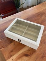 Sonnenbrillenbox weiss mit Sichtfenster und 12 Fächern