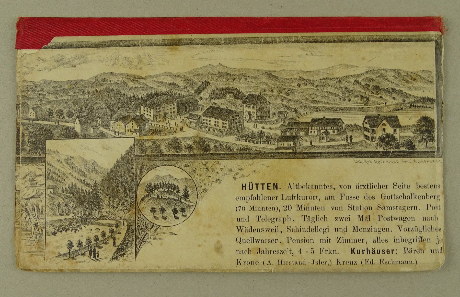 Libri: PANORAMA VOM GOTTSCHALKENBERG 1886 – Usato da Grüningen venduto da Kartensammler 1