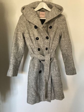 Wintermantel hellgrau, Anne Field XS petite