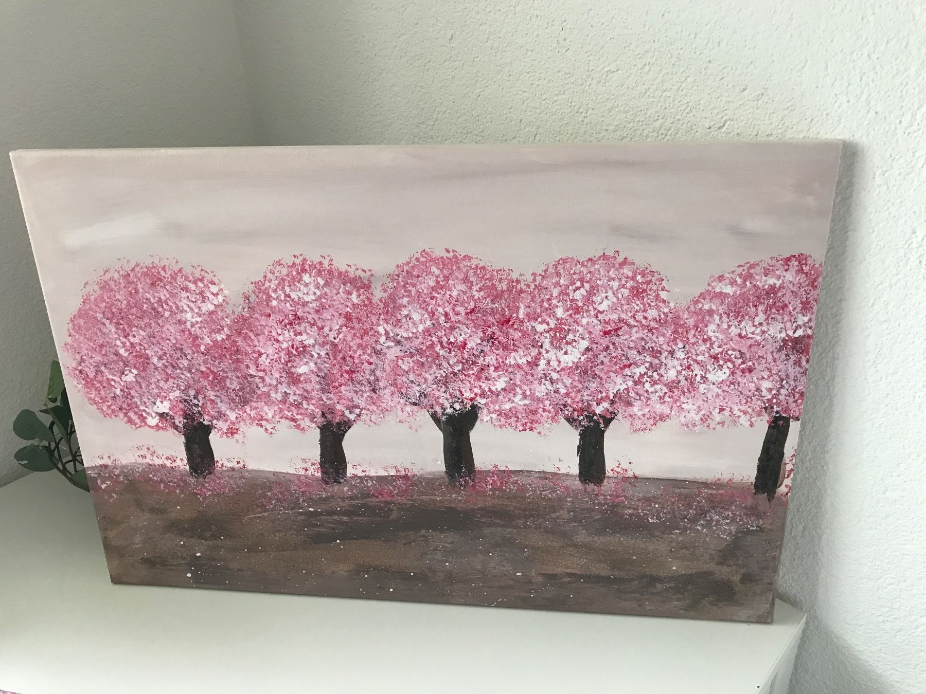 Dipinti: Unikat Acrylbild Kirschblüten 60/40 – Nuovo e nell'imballaggio originale da Landschlacht venduto da girris100