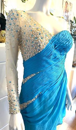 Abendkleid türkis blau