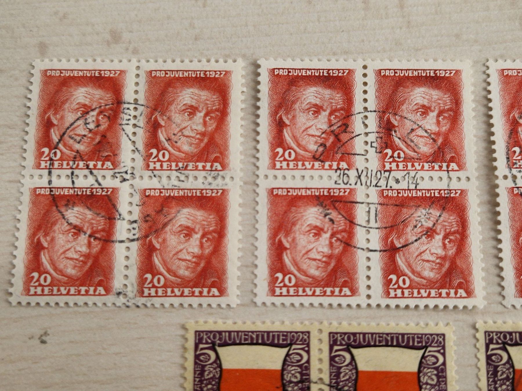 Tutti i francobolli: PJ 4er Blöcke 1927/28, ab 1.- – Usato da Burgdorf venduto da Glossy01 1
