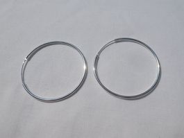 Sehr feine Creolen, Sterlingsilber S925; Ø 4cm /NEU