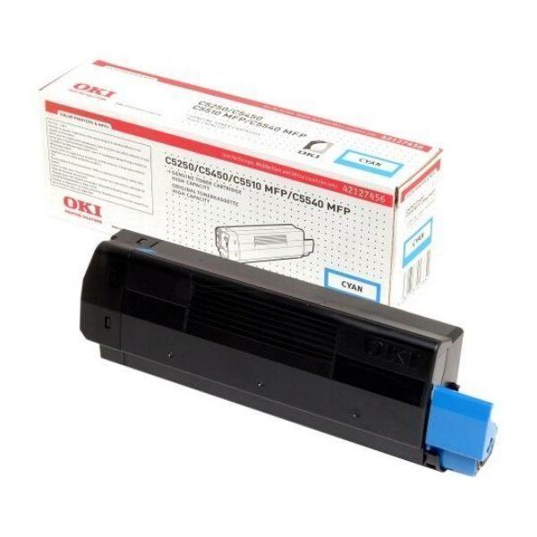 Oki Cartucce per stampanti & toner: OKI 42127456 Toner cyan – Nuovo e nell'imballaggio originale da Ecublens VD venduto da Netfinity