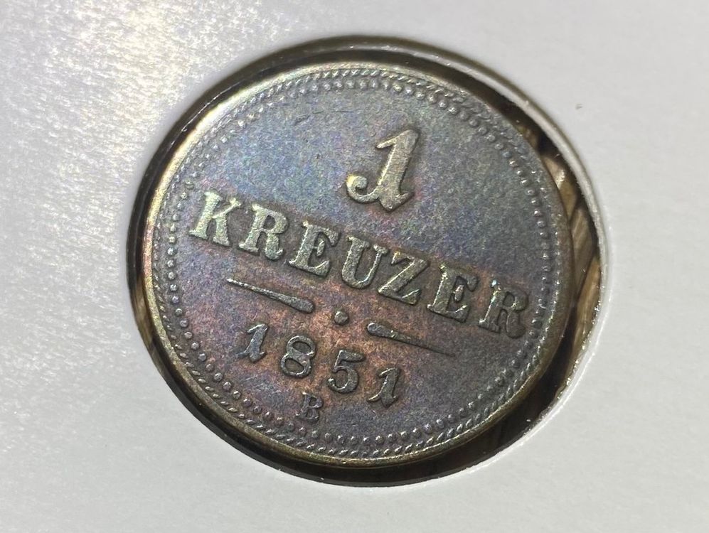 Österreich 1 Kreuzer 1851 B (Kremnitz) Franz Joseph I | Kaufen Auf Ricardo