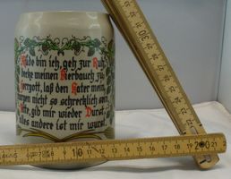 Bier-Humpen Spruch (Müde bin ich)