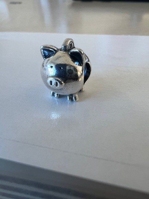 Pandora Ciondoli: Pandora Charm - Sparschwein silber – Nuovo e nell'imballaggio originale da Abtwil SG venduto da jac_2nrd