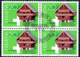 4ERBLOCK FREILICHTMUSEUM BALLENBERG 1981 AUSGABETAG -DD353