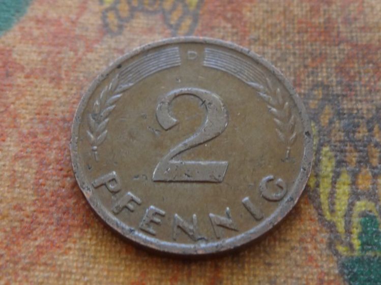 Tutti le monete: DEUTSCHLAND 2 Pfennig 1966 – Usato da Romanel-sur-Lausanne venduto da Swift13 1