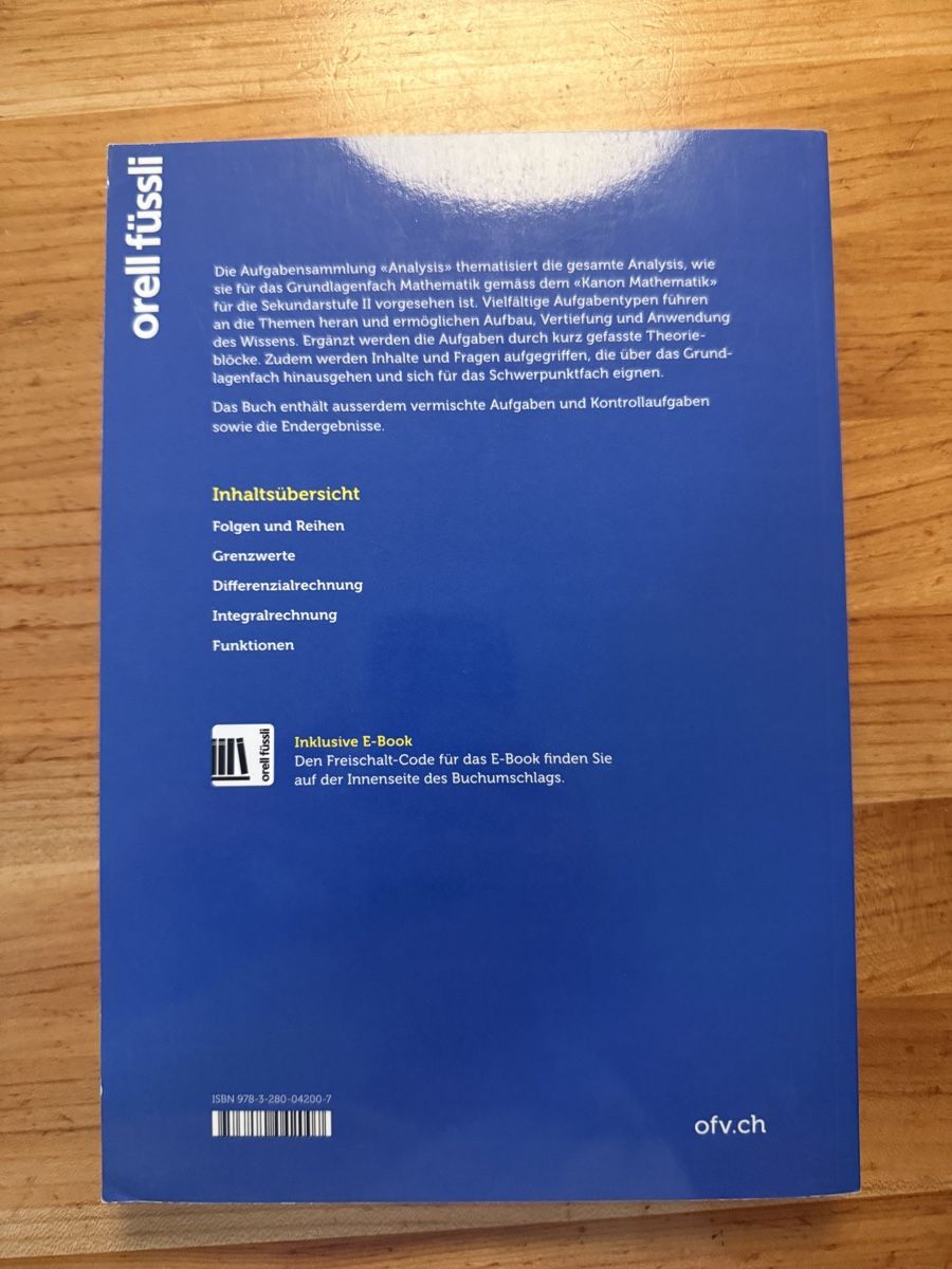 Bücher: Analysis Aufgaben Buch – Neu (gemäss Beschreibung) aus Meilen von vil_j6bf 1