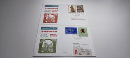 2x Ersttagsbrief Swissair 1971