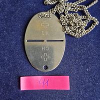 Original Erkennungsmarke Schweizer Armee mit Kette — TOP!