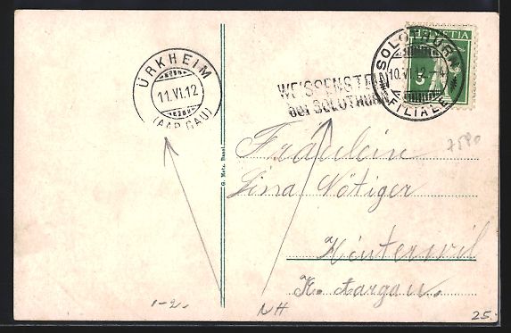 Cartoline postali: Weissenstein / SO, Ansicht vom Kurhaus – Usato da Berlin venduto da bartko-reher 1