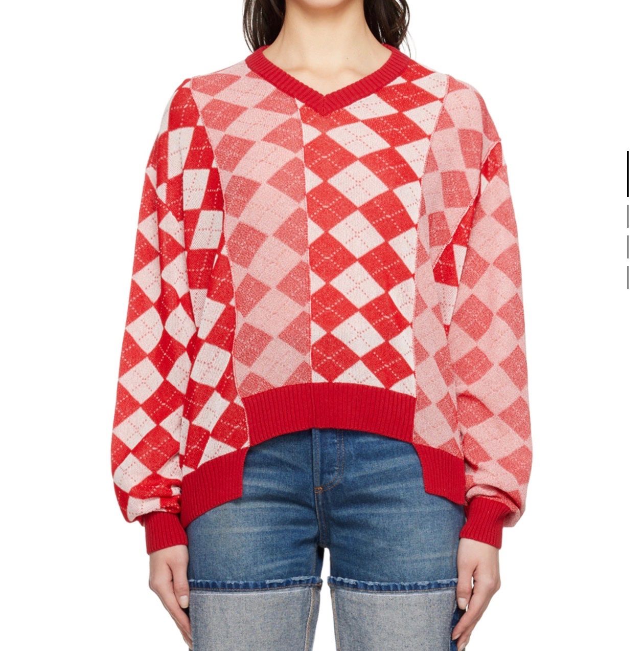 Maison Margiela Maglioni & Felpe: Pull MM6 Maison Margiela rouge losanges taille L – Usato da Chêne Bourg venduto da paleios22