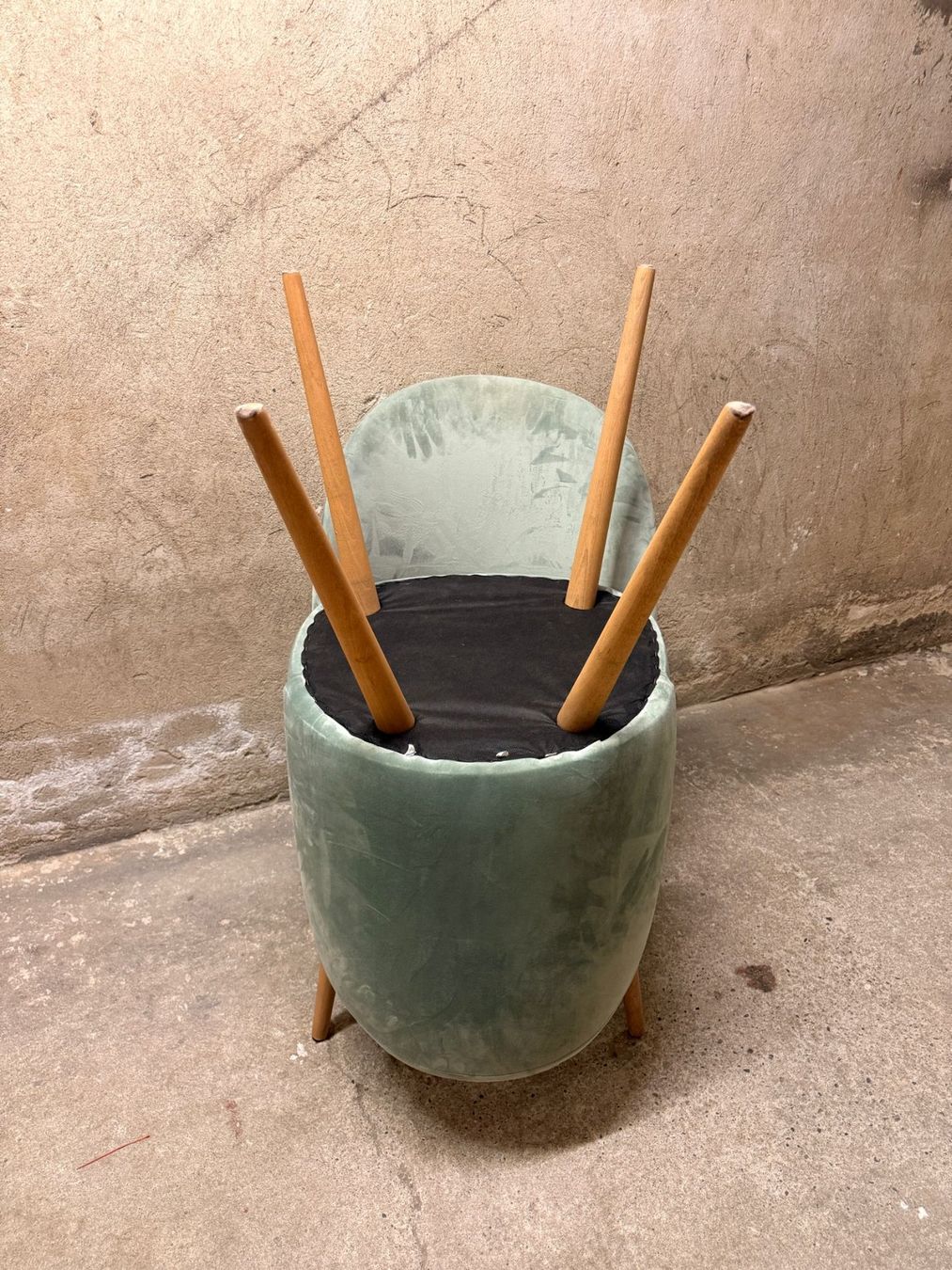 Sedie: 2 Samtstühle Retro-Schalenstuhl Mint - Set – Usato da Luzern venduto da retrolic 2