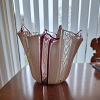 Wunderbare Murano 'Fazzoletto' Vase, mit OVP