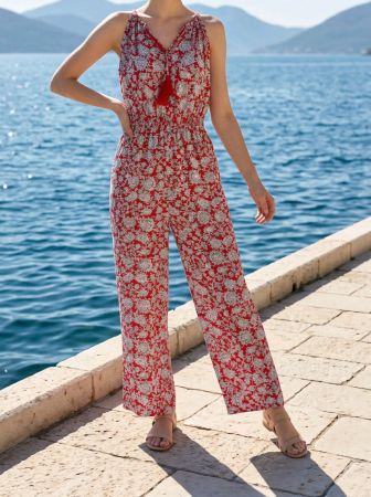 Jumpsuit Pepe Jeans rot-blumig Gr. XS