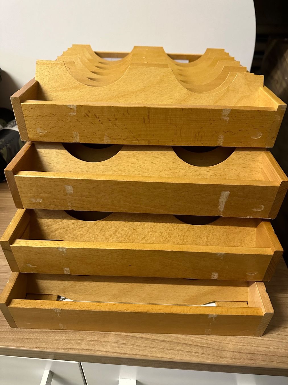 Articoli in legno: 4 Holz-Sortierkisten 34x34cm – Nuovo (secondo la descrizione) da Necker venduto da liq24