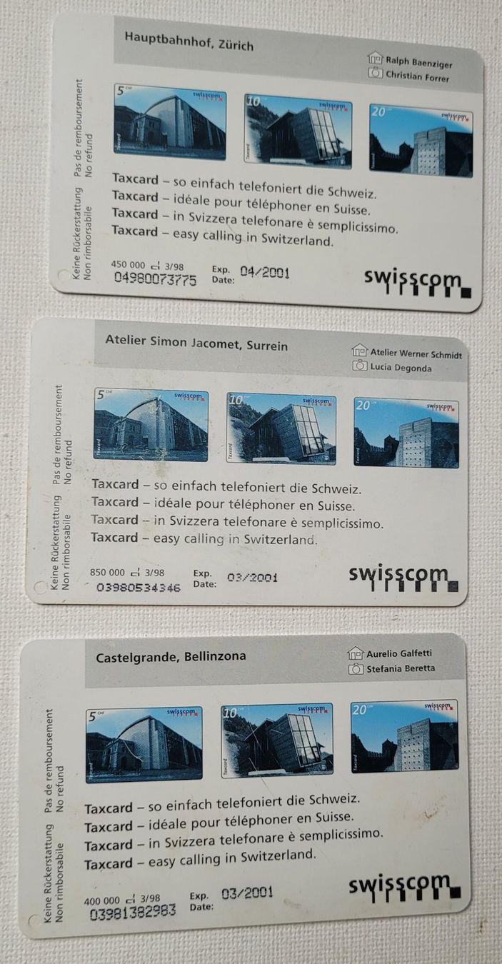 Swisscom Telefon- & Taxkarten: SWISSCOM - TAXCARDS – Gebraucht aus Neftenbach von Mador6 1