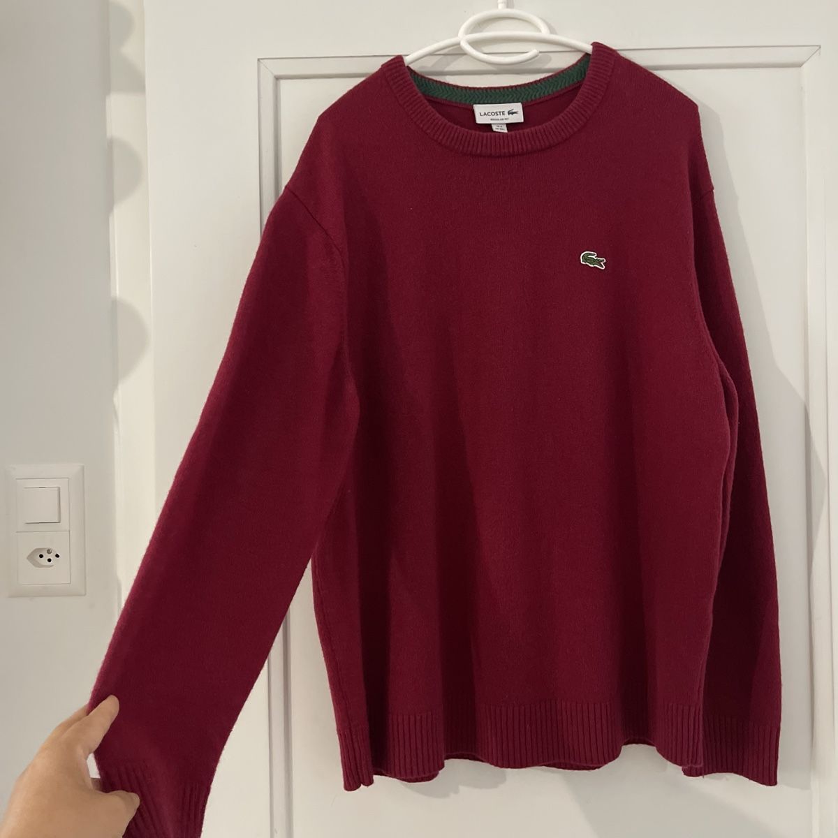 Lacoste Maglioni & Felpe: Lacoste Wollpullover, dunkel rot  – Nuovo (secondo la descrizione) da Bern venduto da dek_7bjd 7