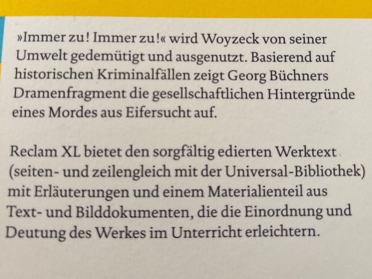Livres: Woyzeck von Georg Büchner – Neuf (Voir description) à Würenlos par eli_ljz5 1