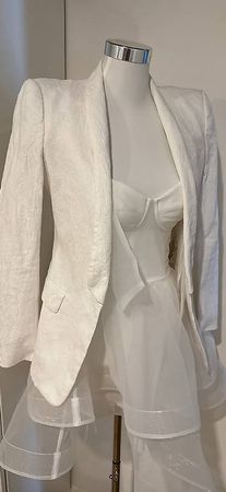 Blazer weiss mit Muster